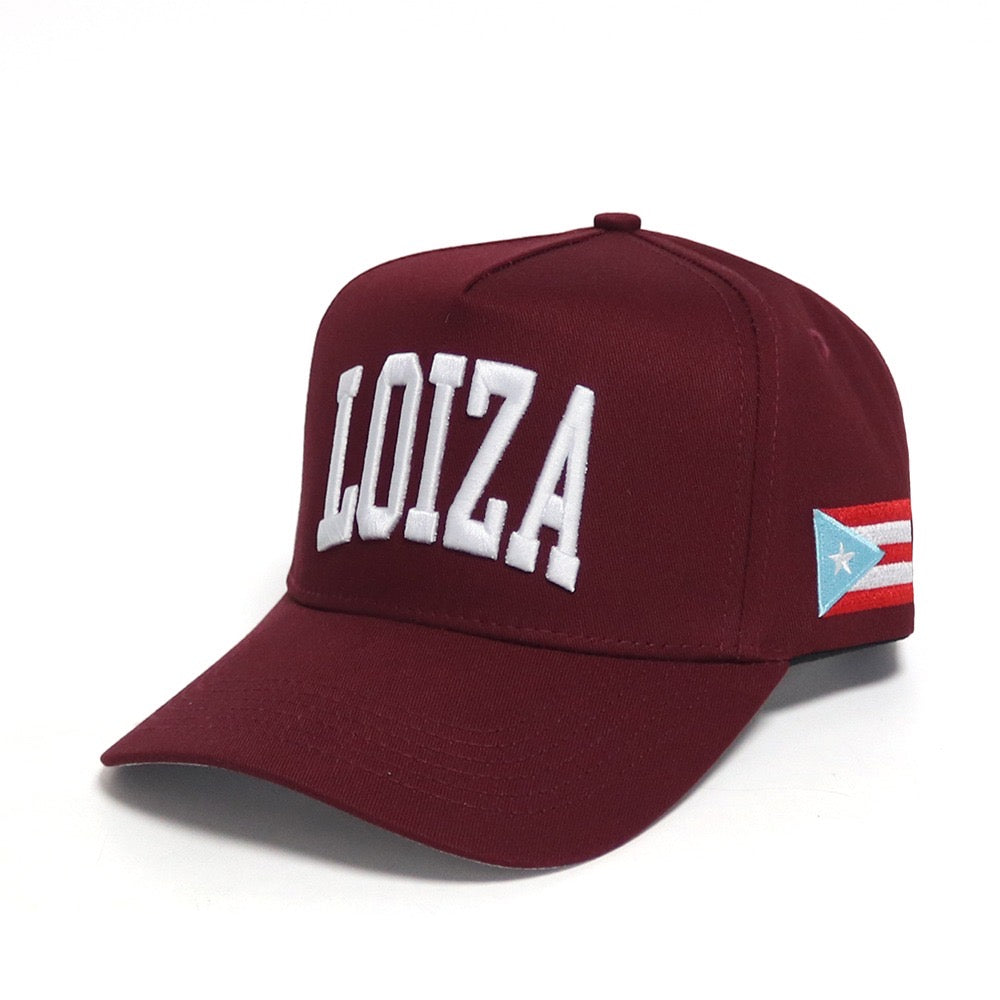 Loiza - PR Flag - Burgundy and Gray Bottom