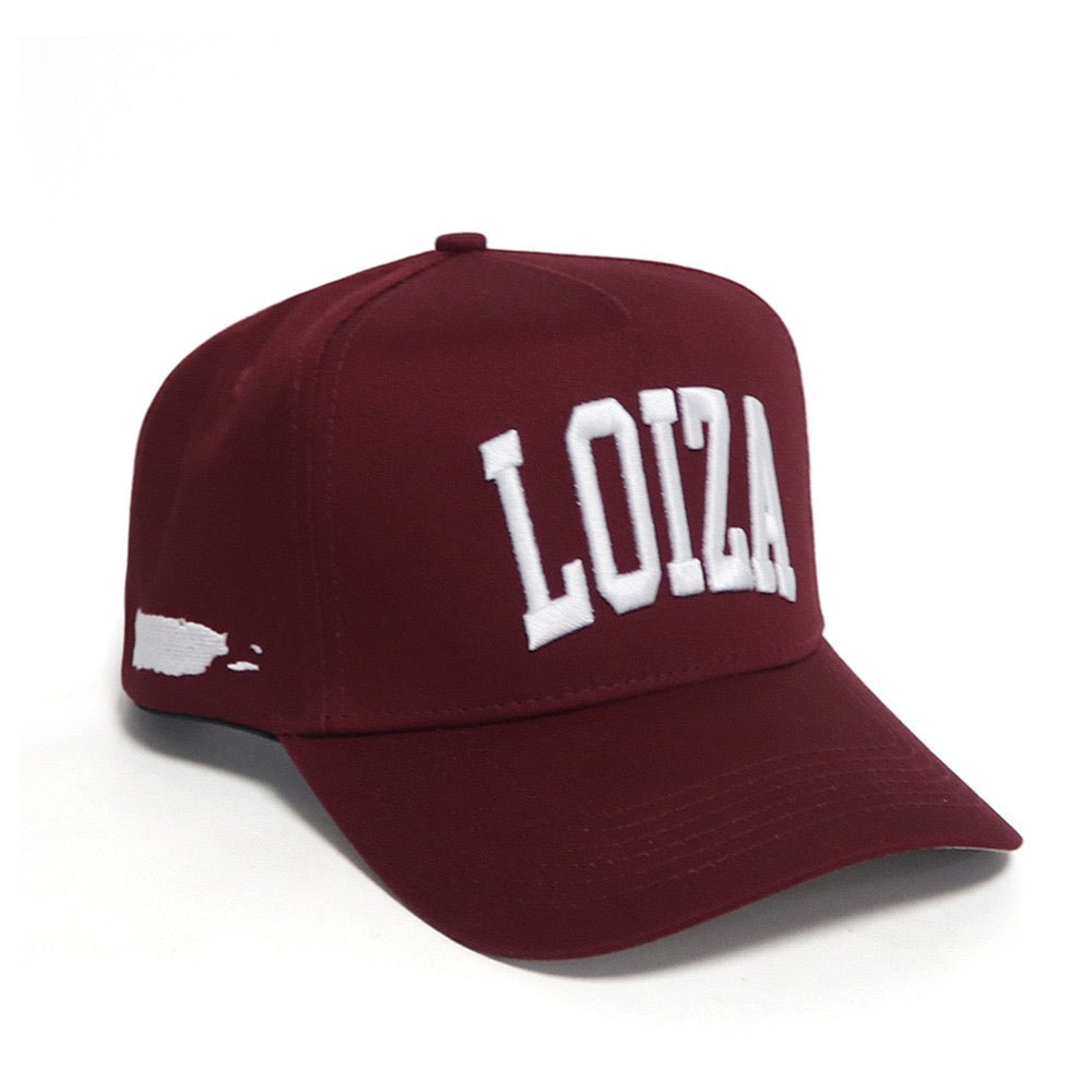 Loiza - PR Flag - Burgundy and Gray Bottom