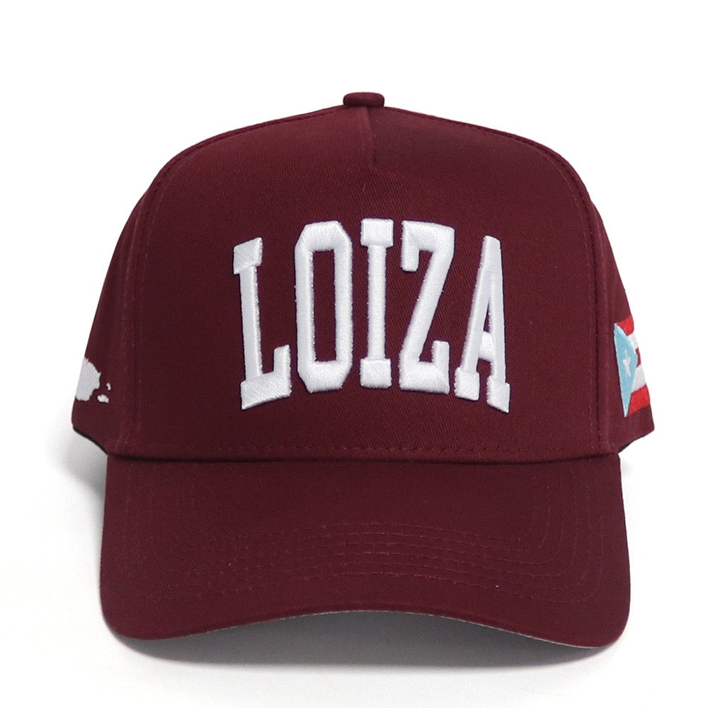 Loiza - PR Flag - Burgundy and Gray Bottom